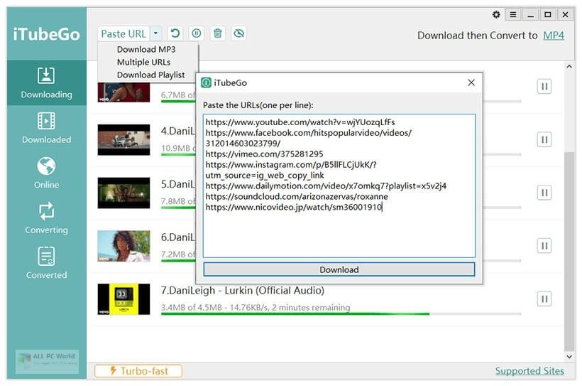 iTubeGo YouTube Downloader PC Portable